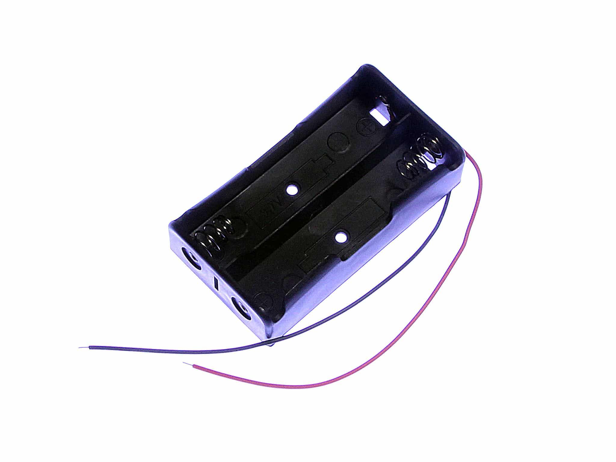 2 Cell 18650 battery holder Battery Case at Robo Tech Valley