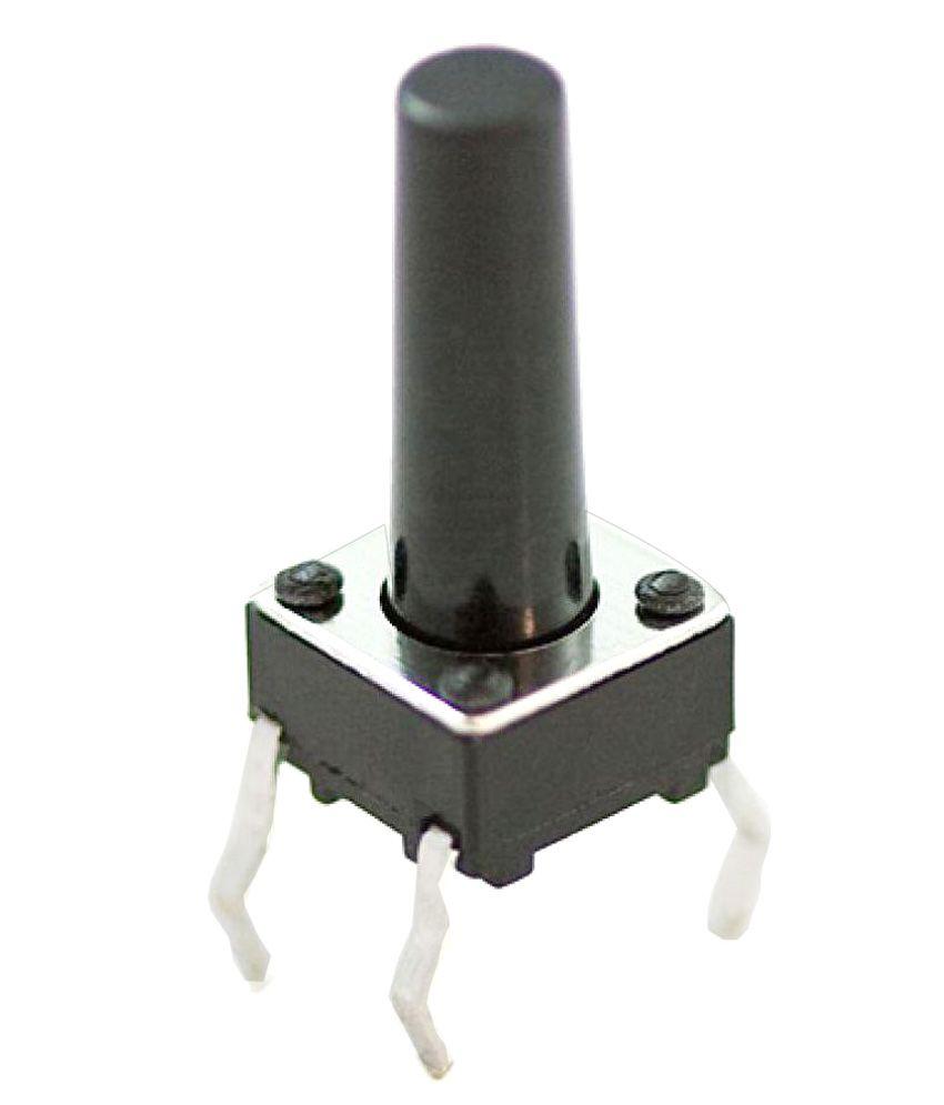 4 Pin push button switch Long Head at Robo Tech Valley