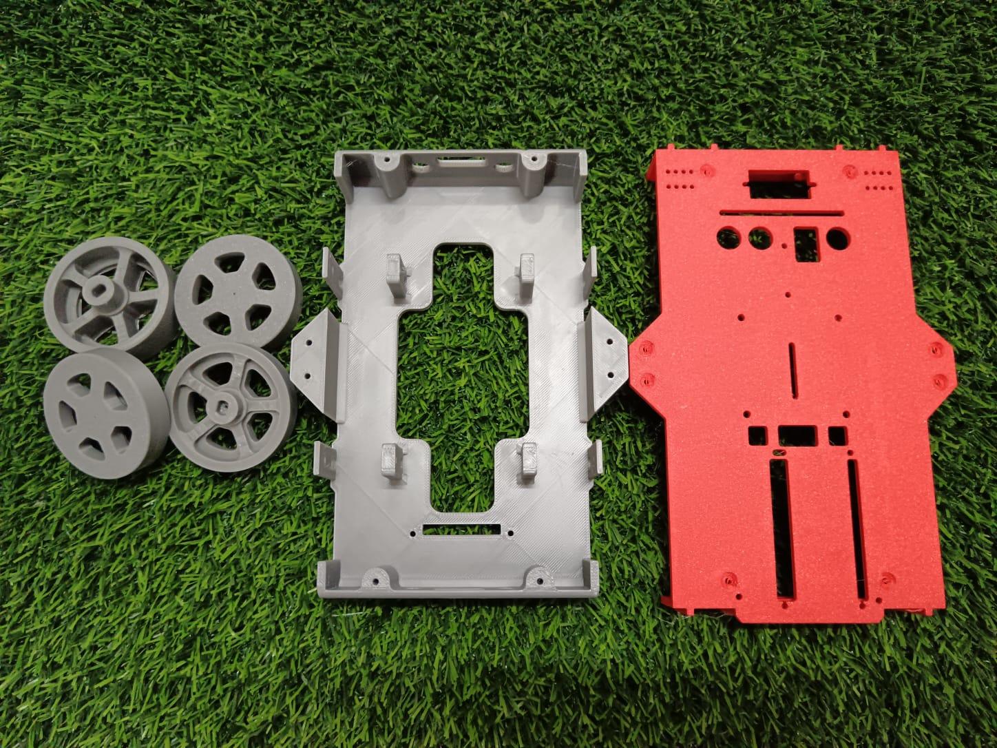 3D Printed 4WD Car Chassis Kit for Robotics