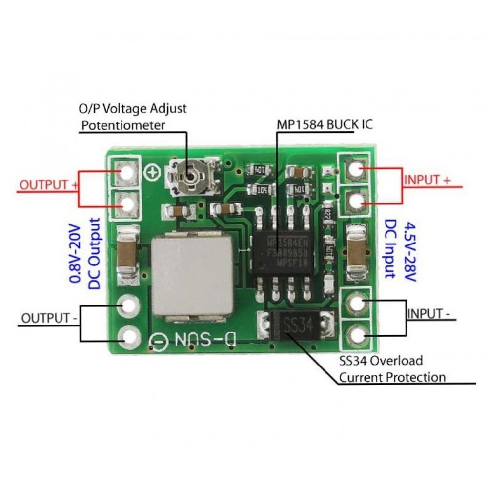MP1584EN DC-DC BUCK Adjustable Step Down Module