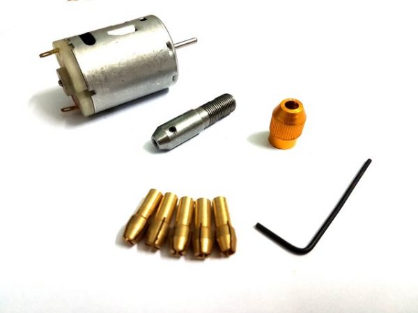 Micro Twist Drill Chuck Set with Motor 0.5-3mm - Robo Tech Valley