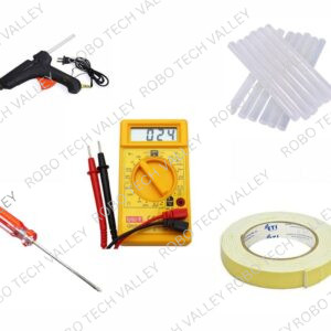 Essential DIY & Electronics Repair Toolkit – Multimeter, Glue Gun, Screwdriver, Tape & Glue Sticks Set